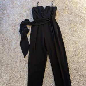 Black Evernew Strapless Jumpsuit